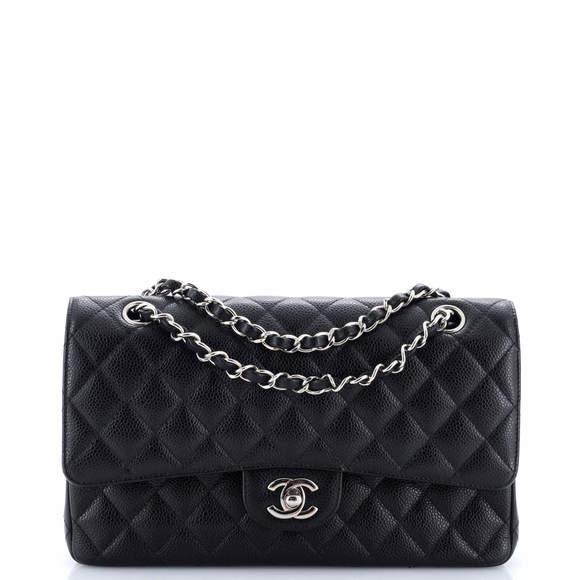 Chanel Medium Classic Double Flap Bag Quilted Caviar - Picture 1 of 5
